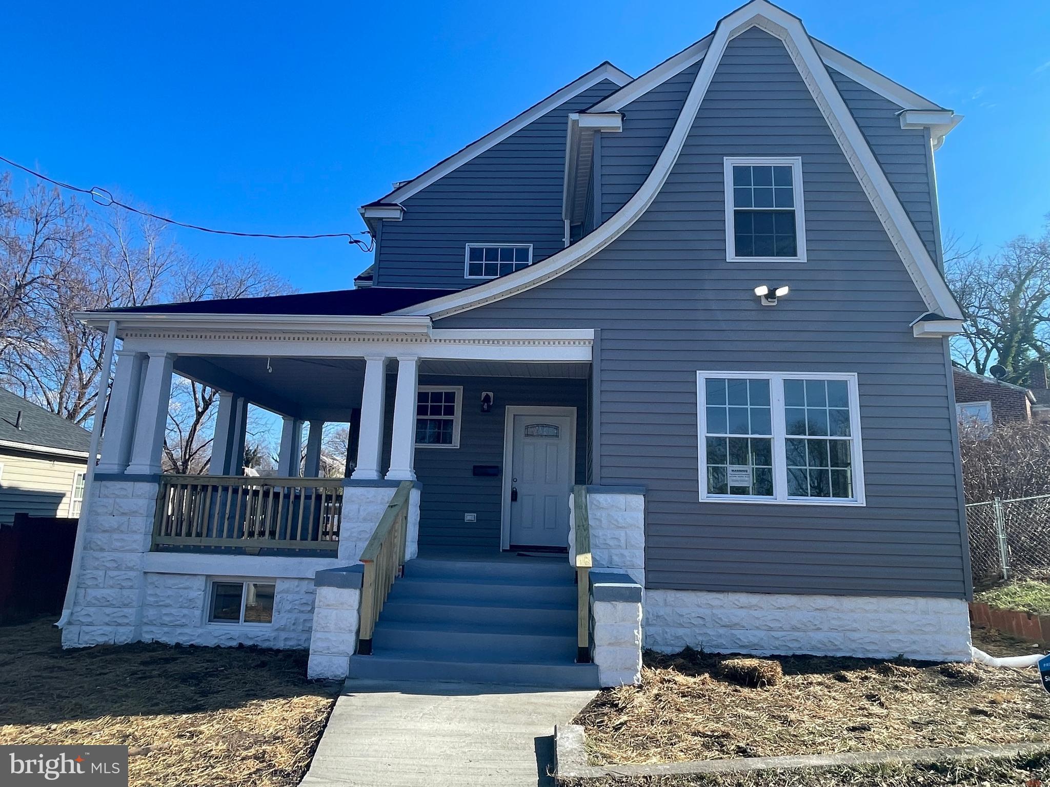 a front view of a house