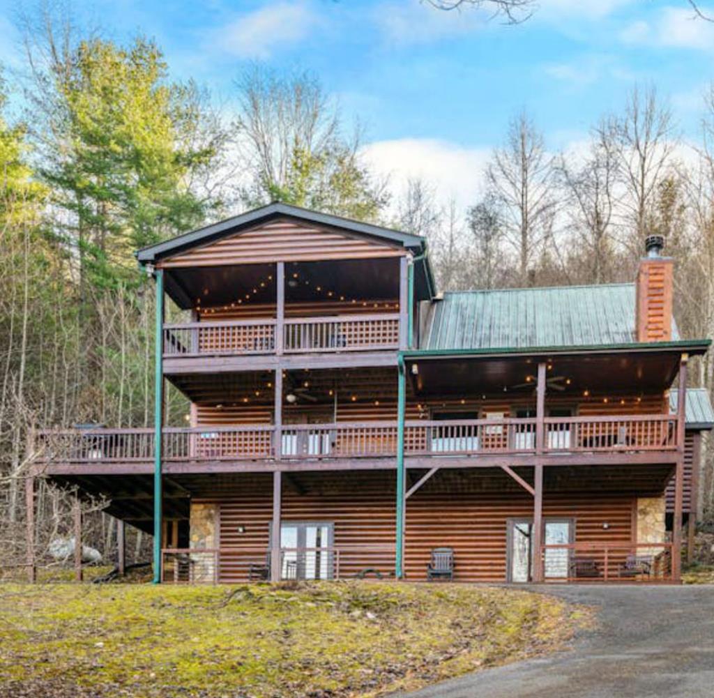 a view of a house with a balcony