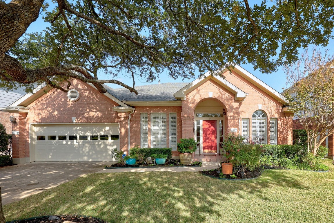 Beautiful, shaded front yard.