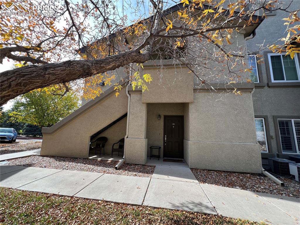 a front view of a house with a pathway