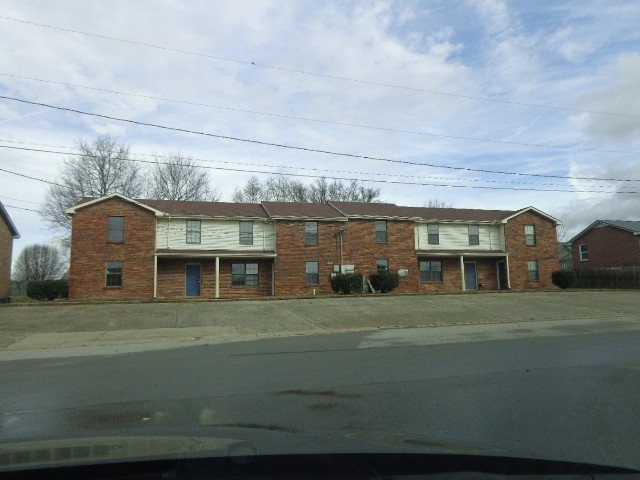 a front view of a building