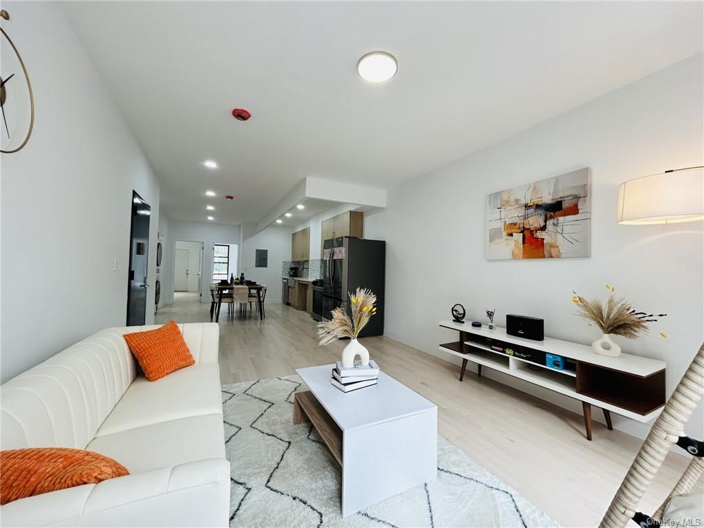 Living room featuring light hardwood / wood-style flooring