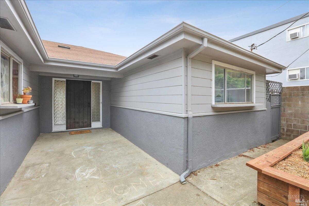 a view of a house with an empty space