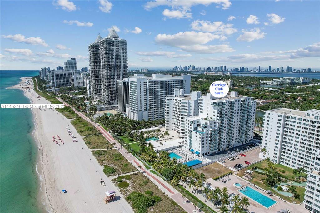 a view of a city with tall buildings