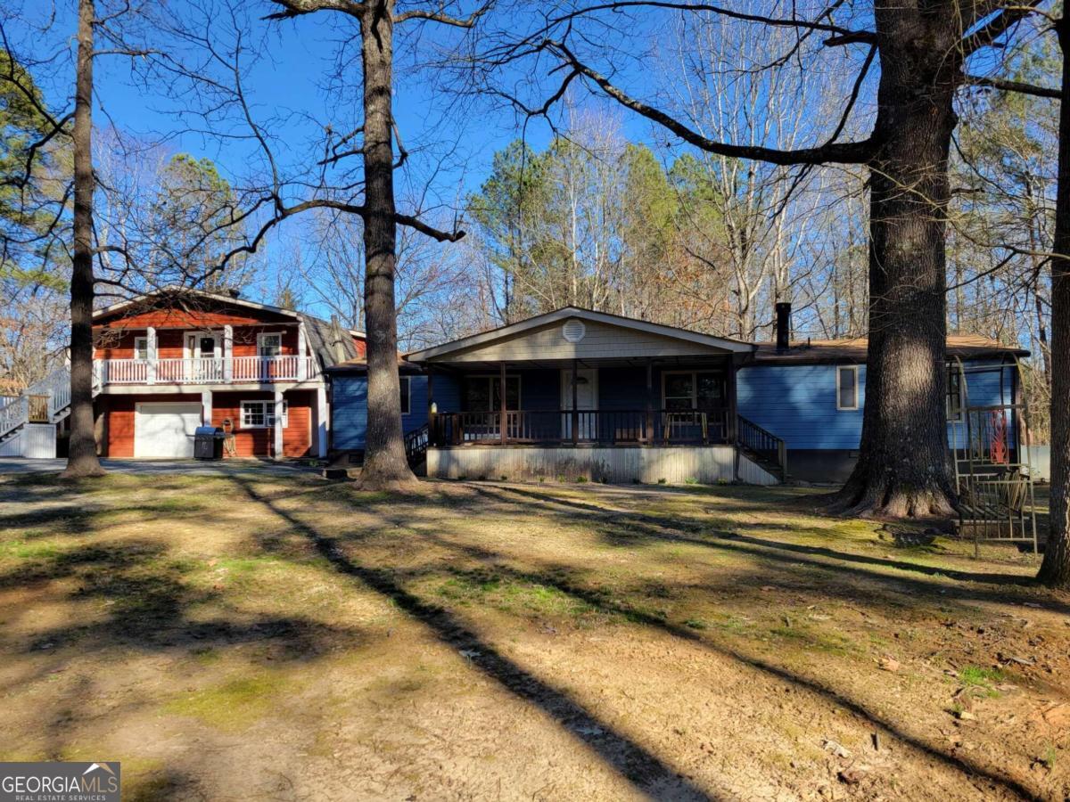 a view of a house with a patio