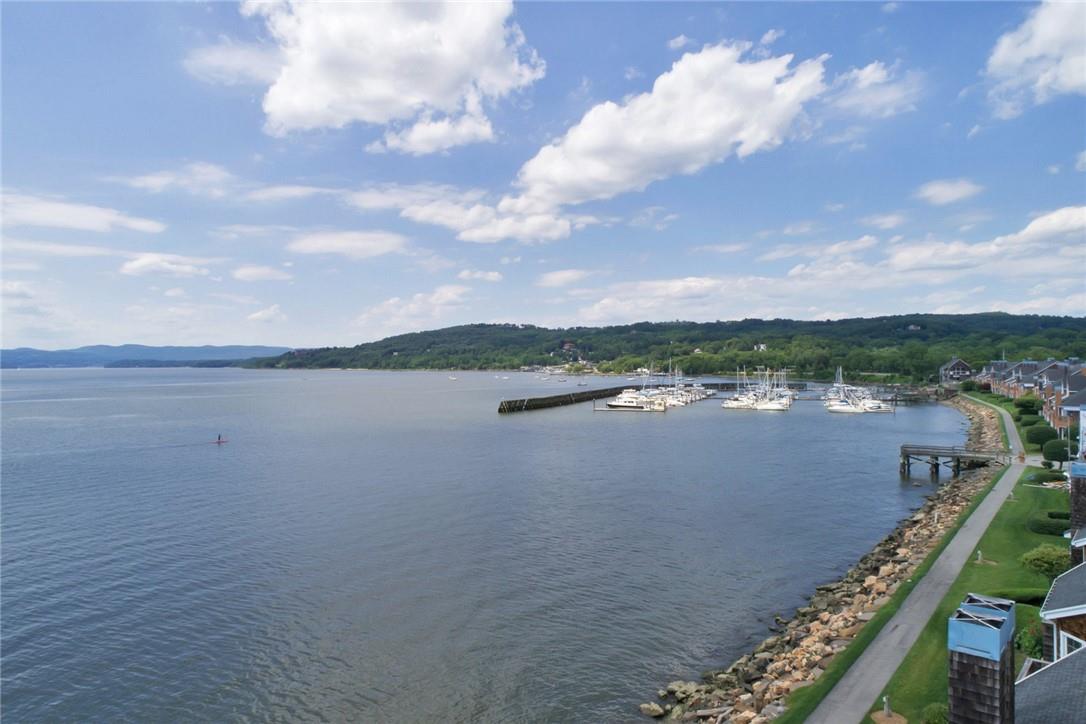 a view of a lake from a city