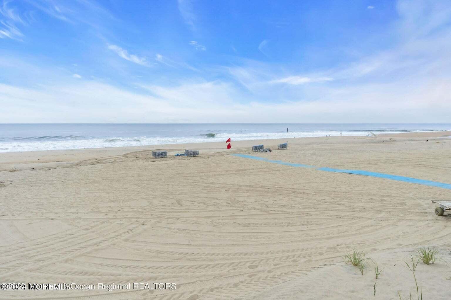 a view of an ocean and beach