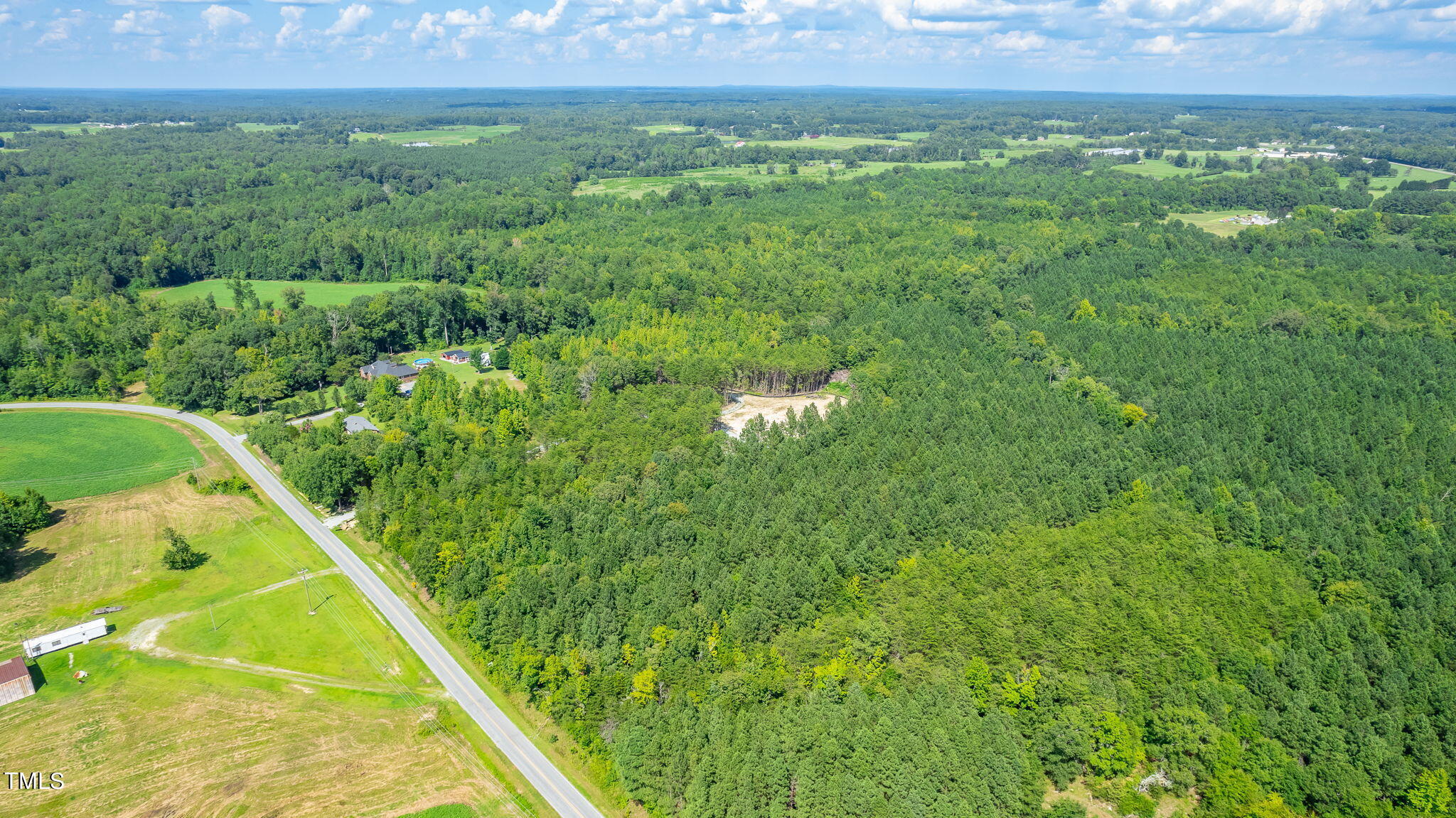 a view of a lush green field