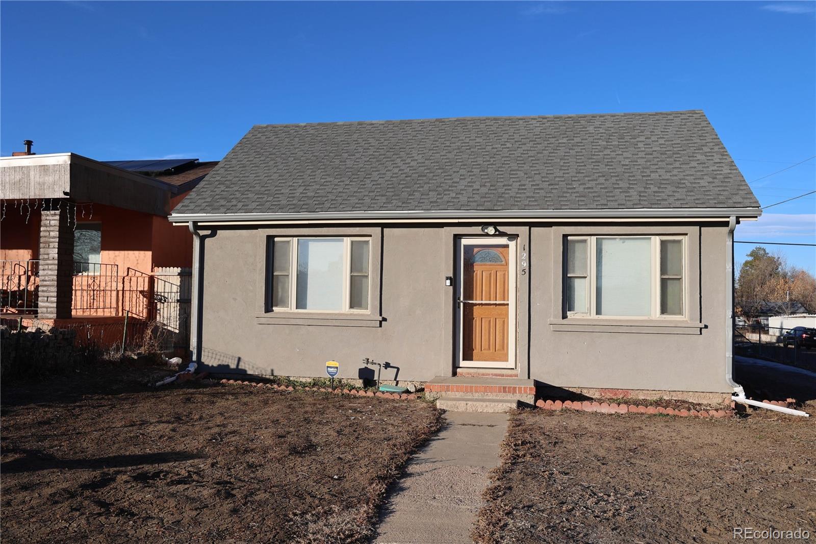 a front view of a house