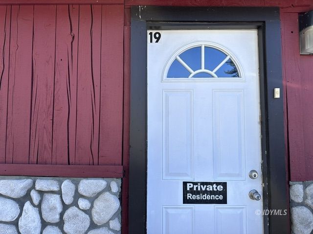 a view of front door