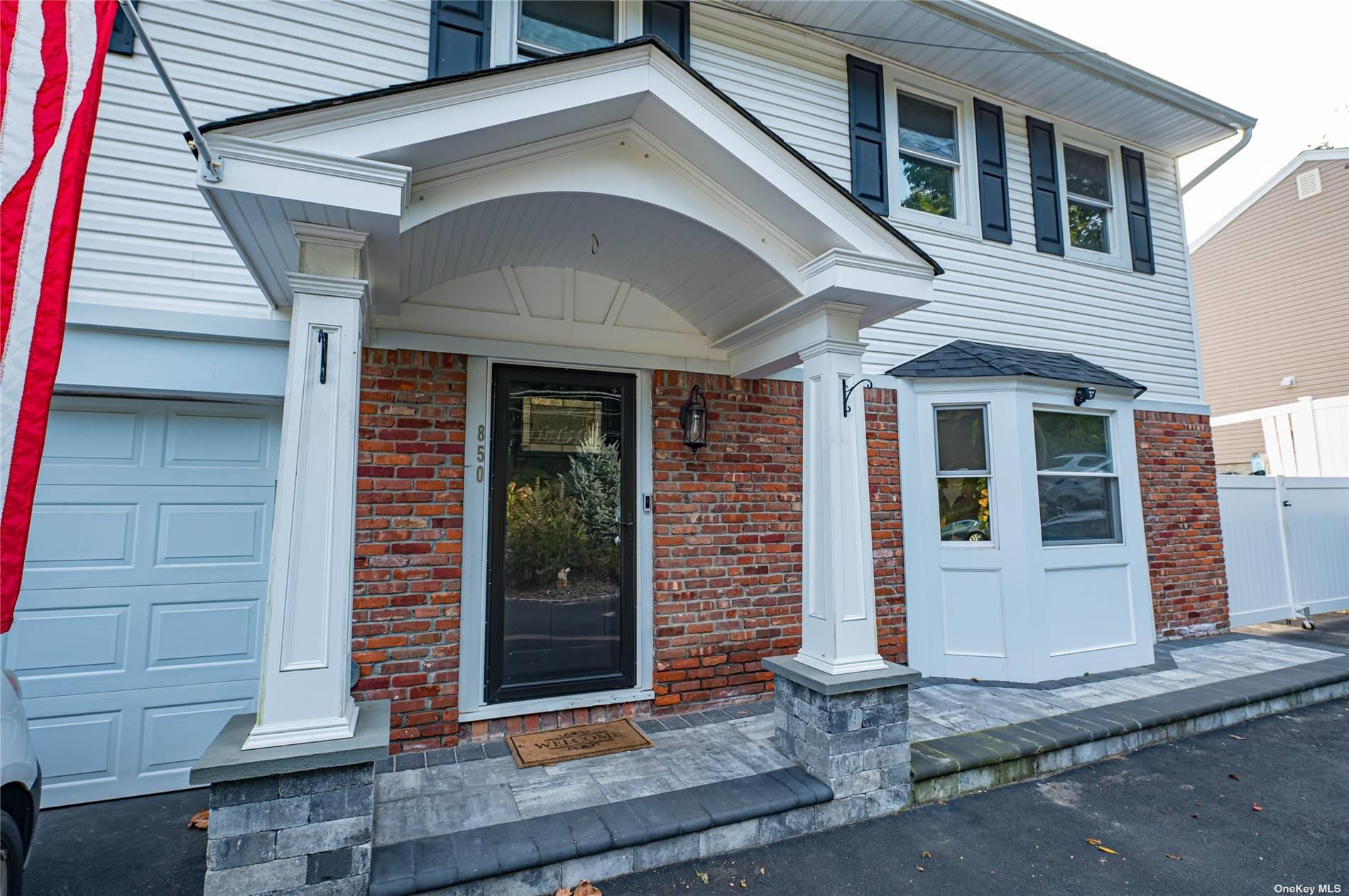 a front view of a house