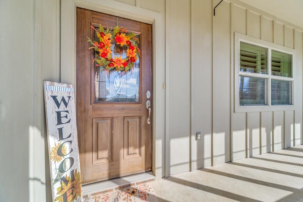 a view of a entryway door of the house