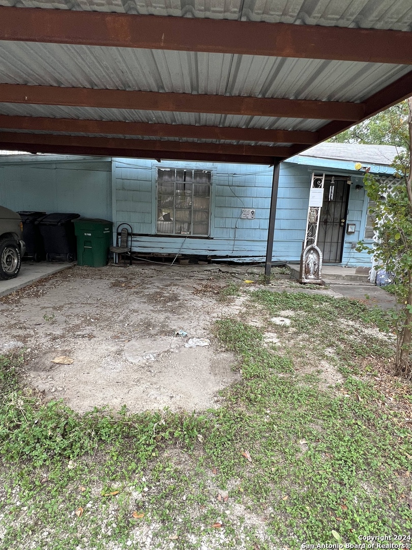 a view of a car garage