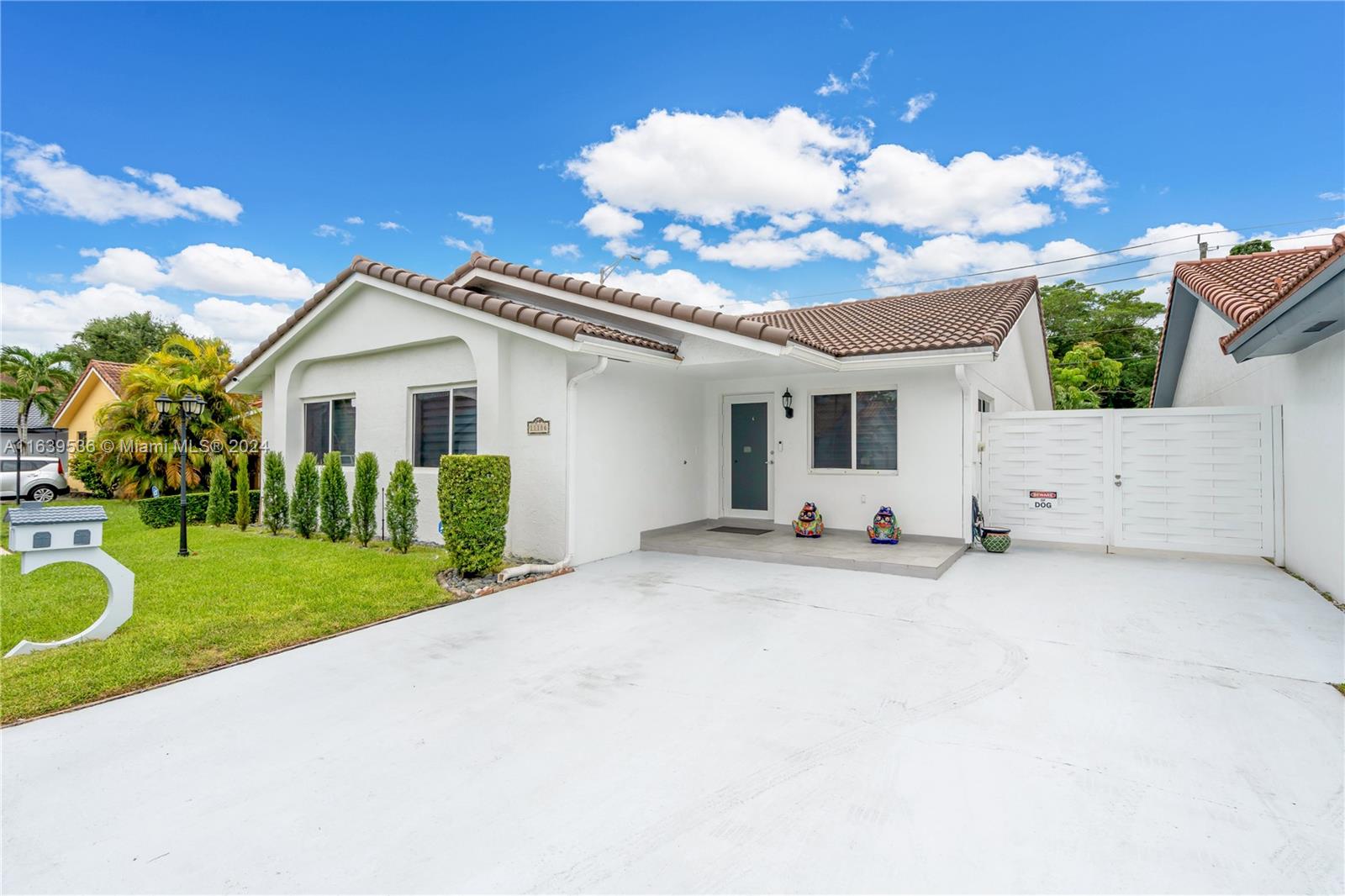 a view of a house with a patio