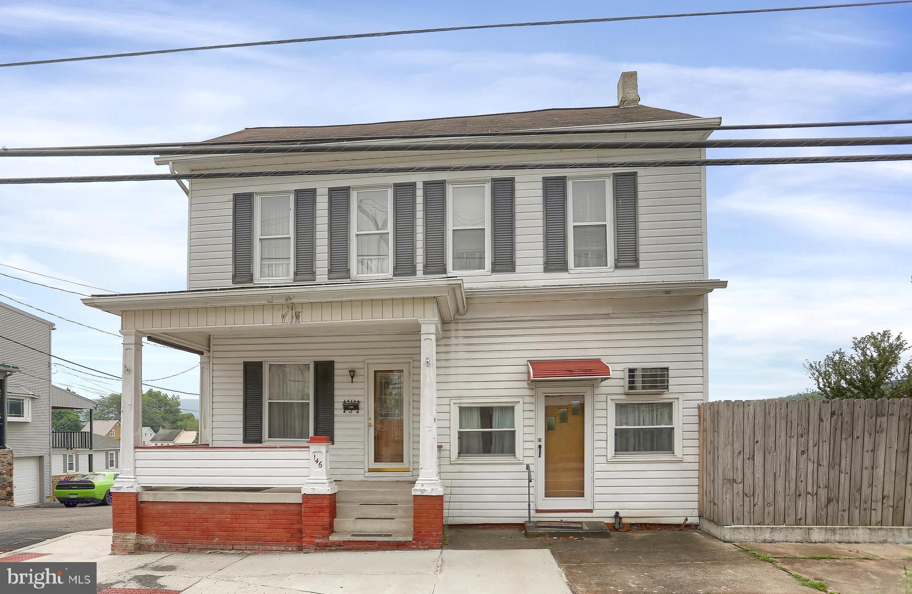 a front view of a house