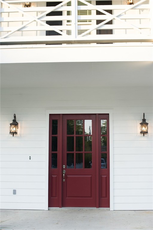 a view of front door