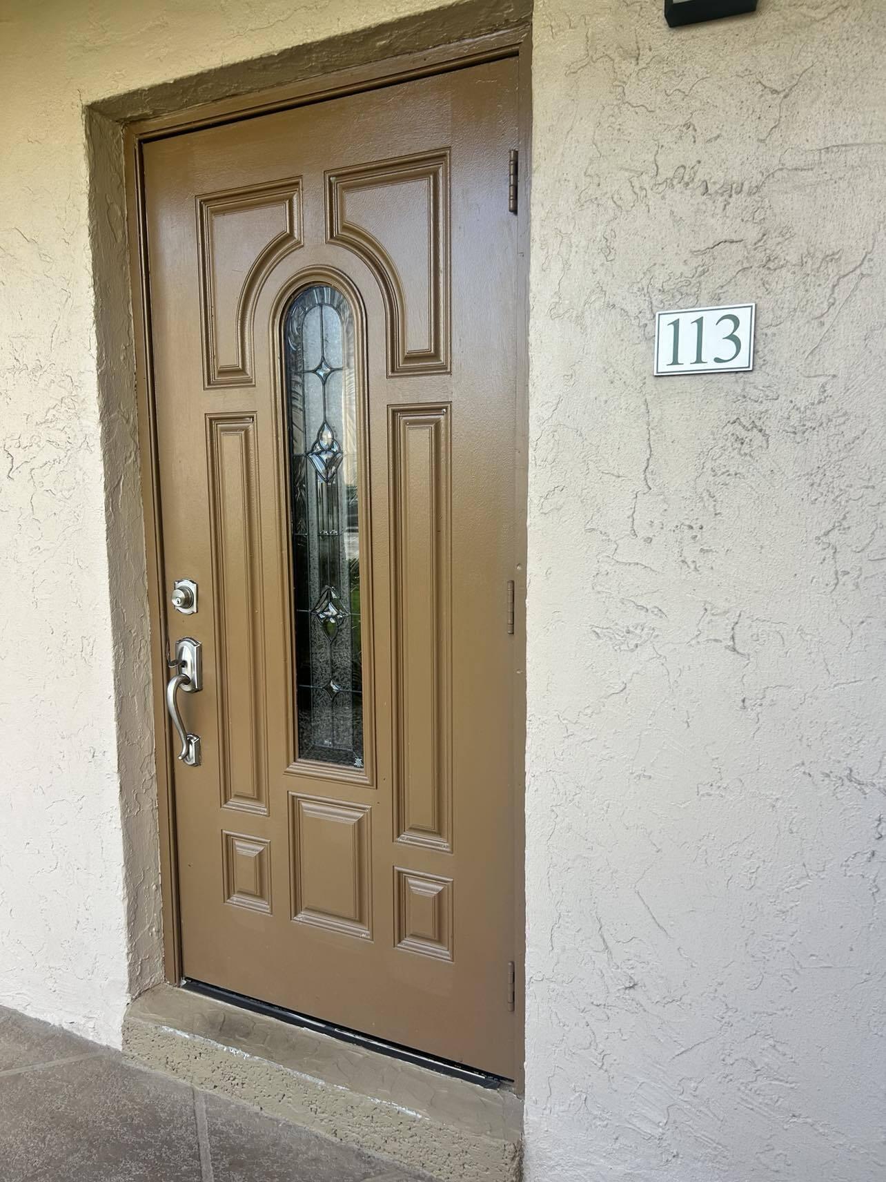 a front view of a house with hallway