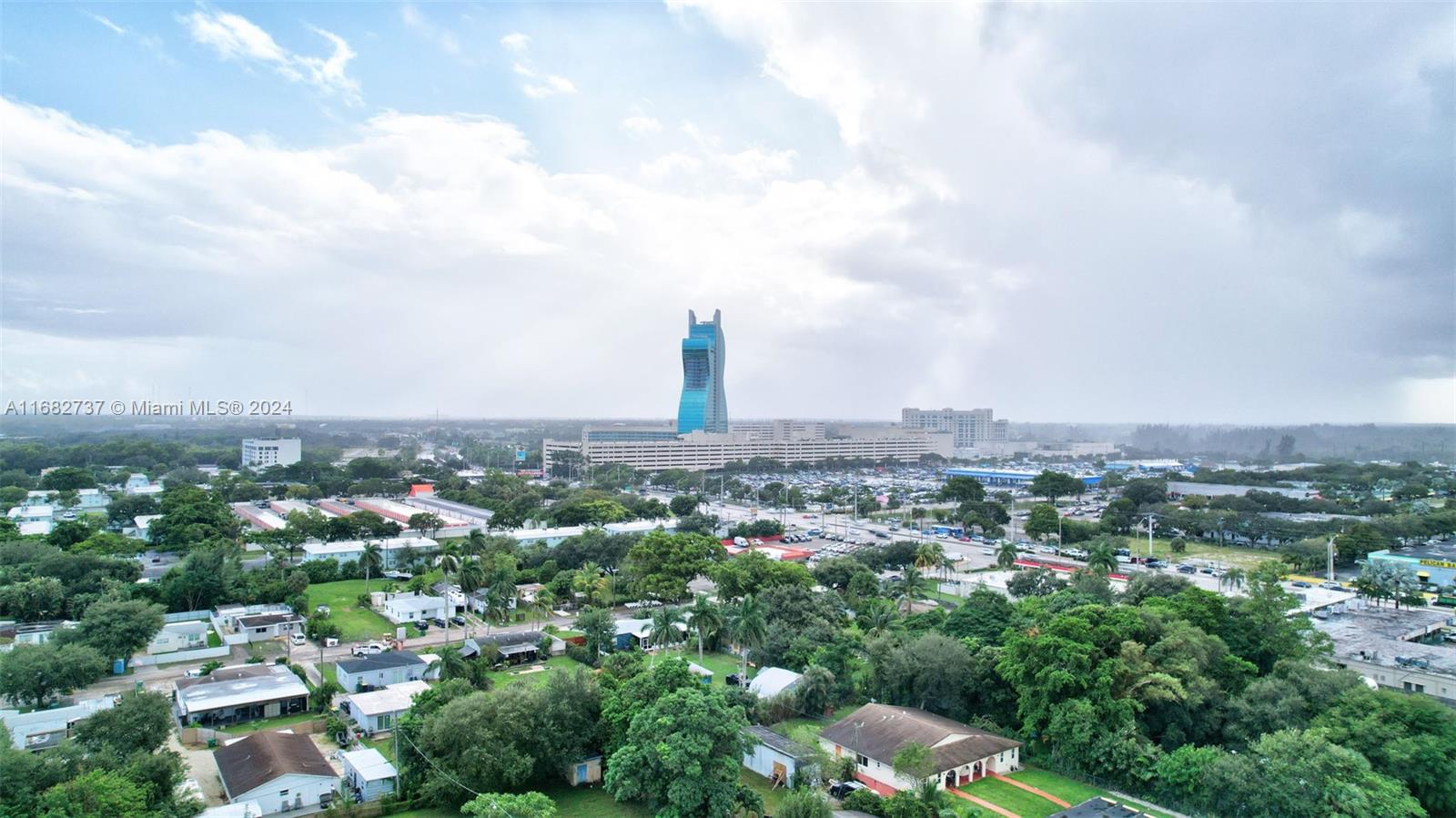 an aerial view of a city with lots of residential buildings