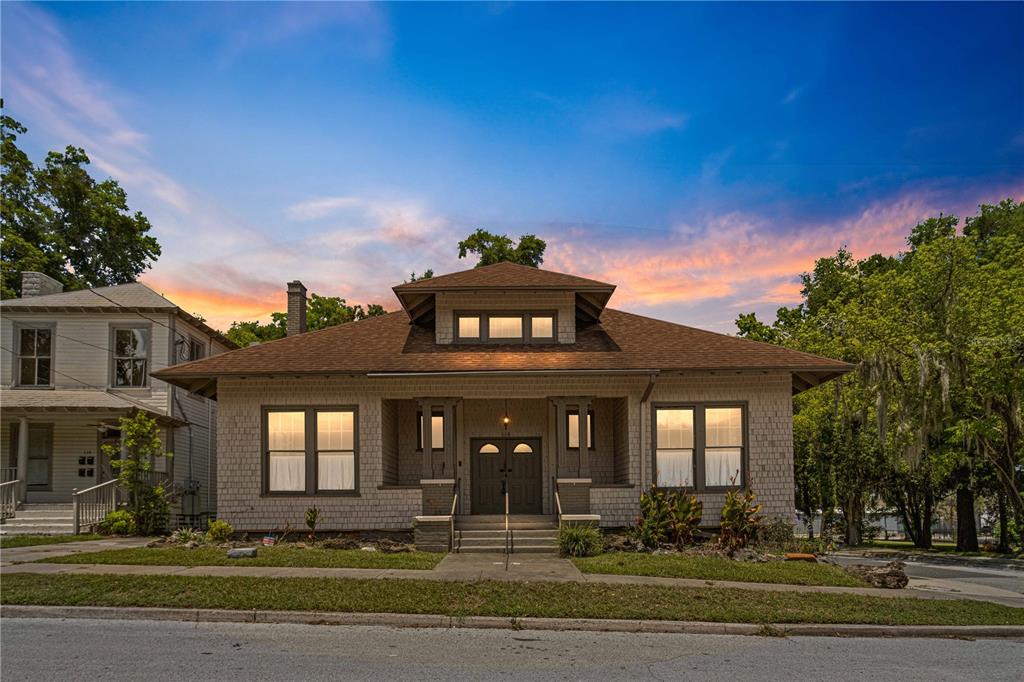 a front view of a house