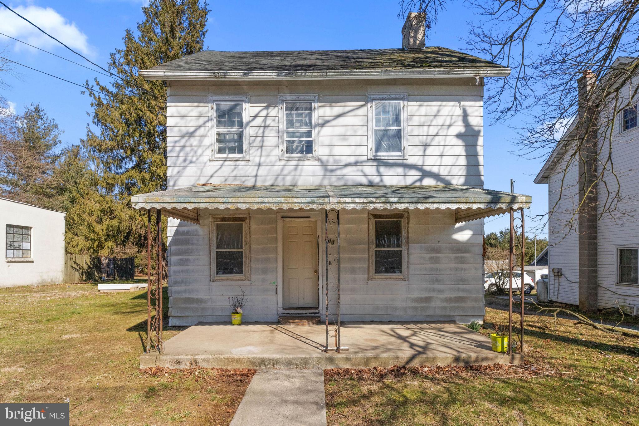 a front view of a house