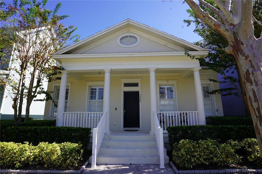 a front view of a house