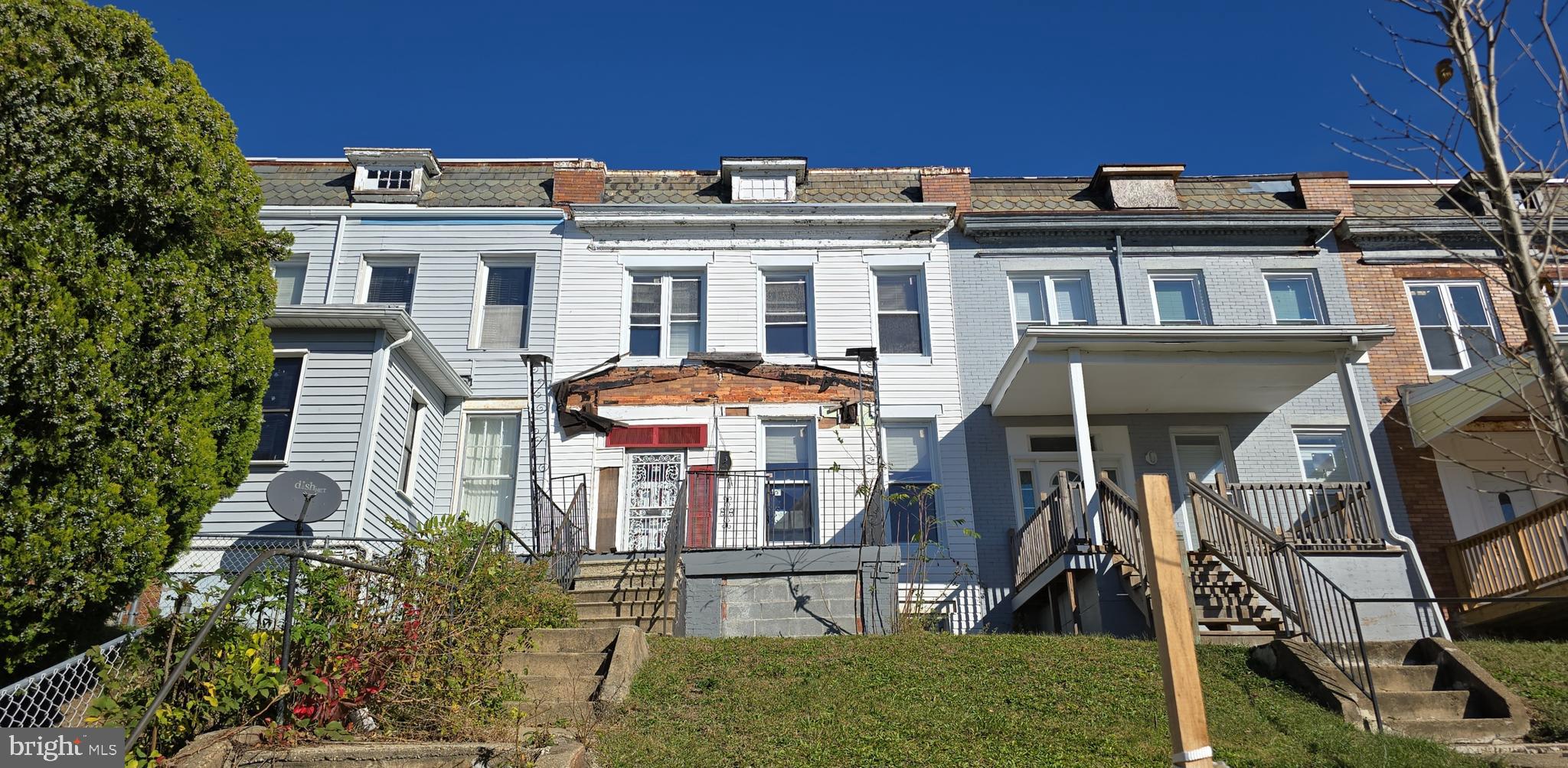 front view of a house with a porch