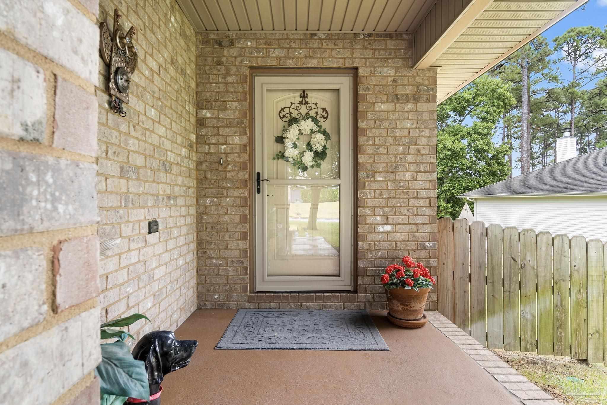 a view of a entryway door of the house