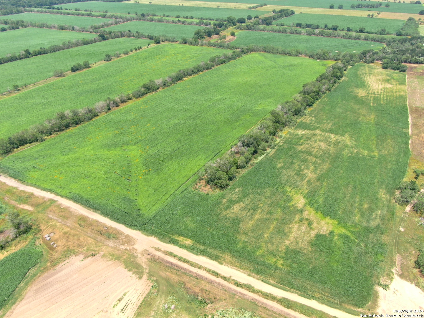 a view of a lush green field