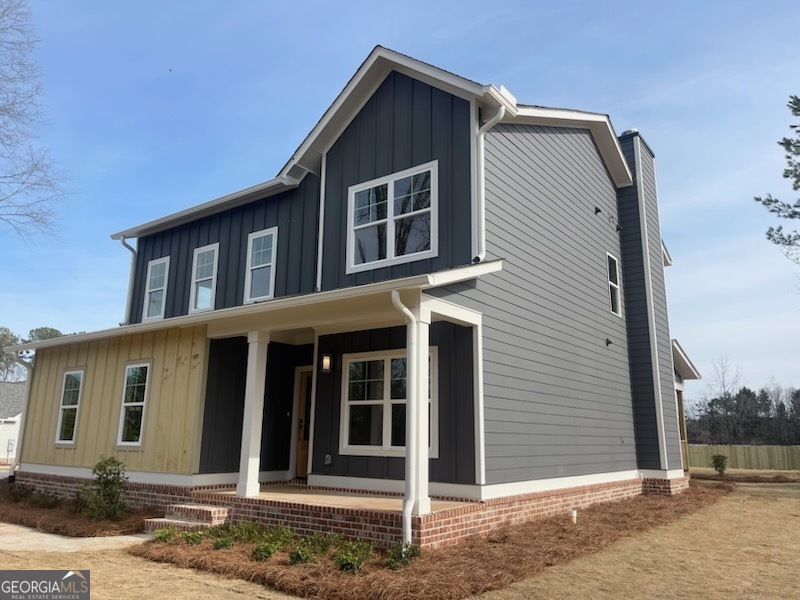 a front view of a house