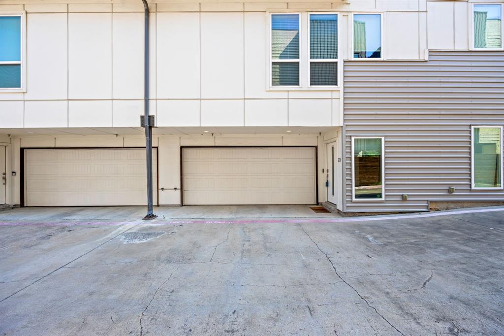 a view of a garage