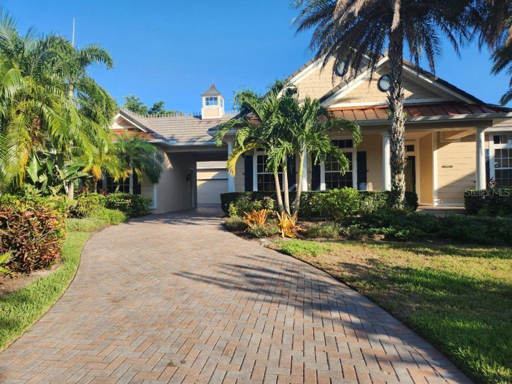 a view of a house with a patio