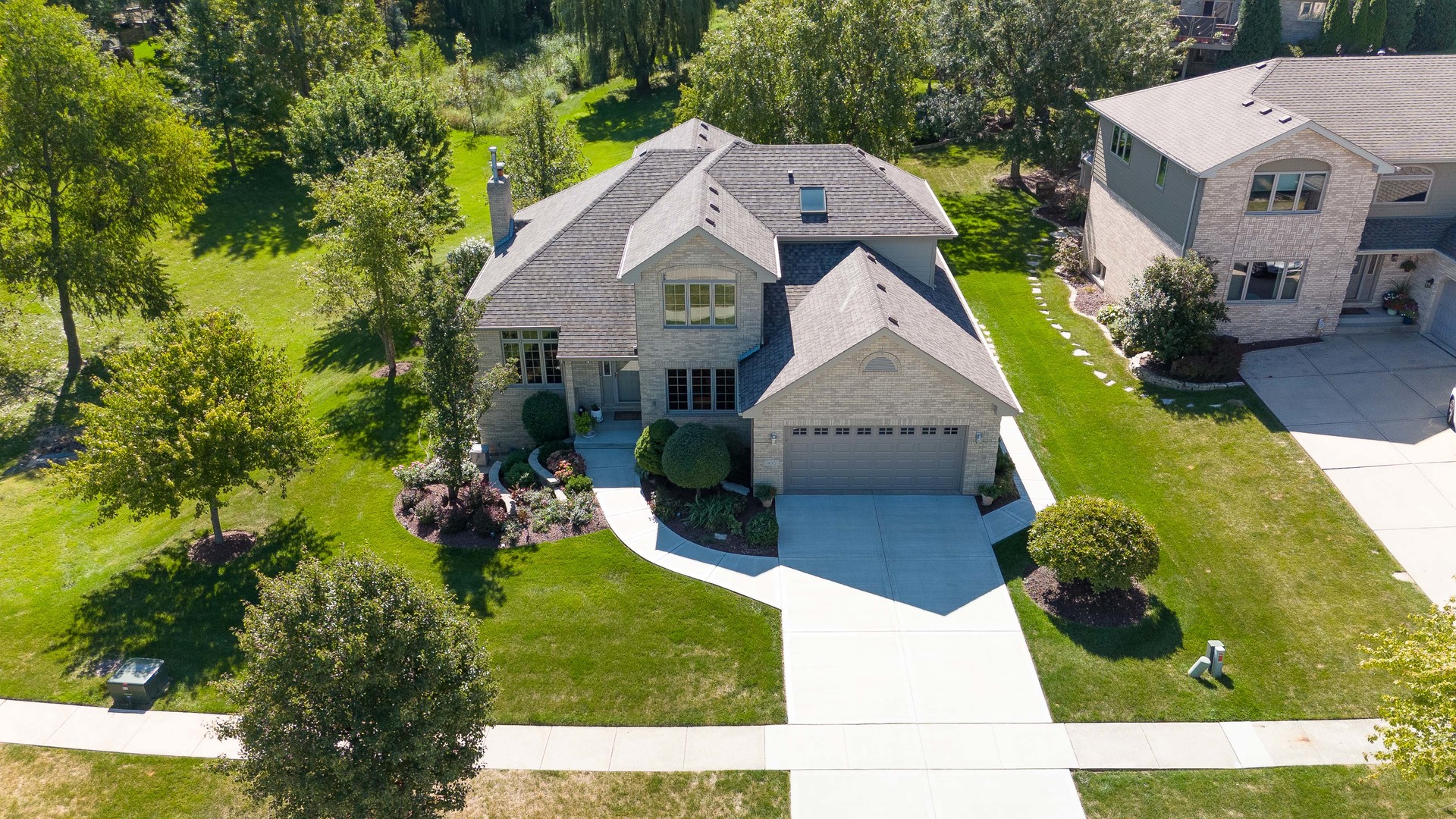 a aerial view of a house