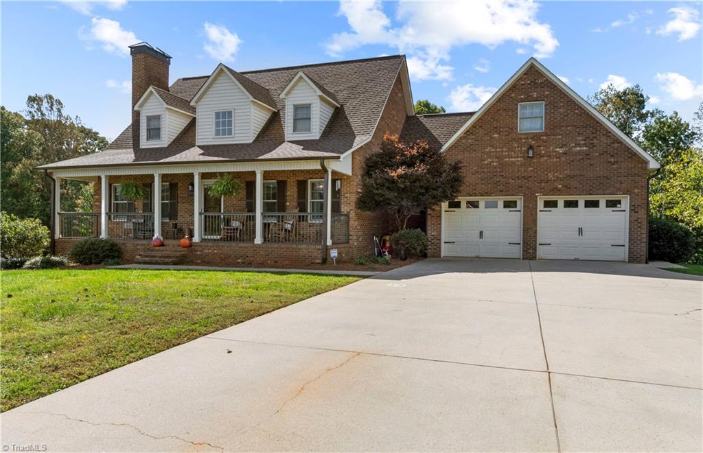 Beautiful brick home with two car garage.