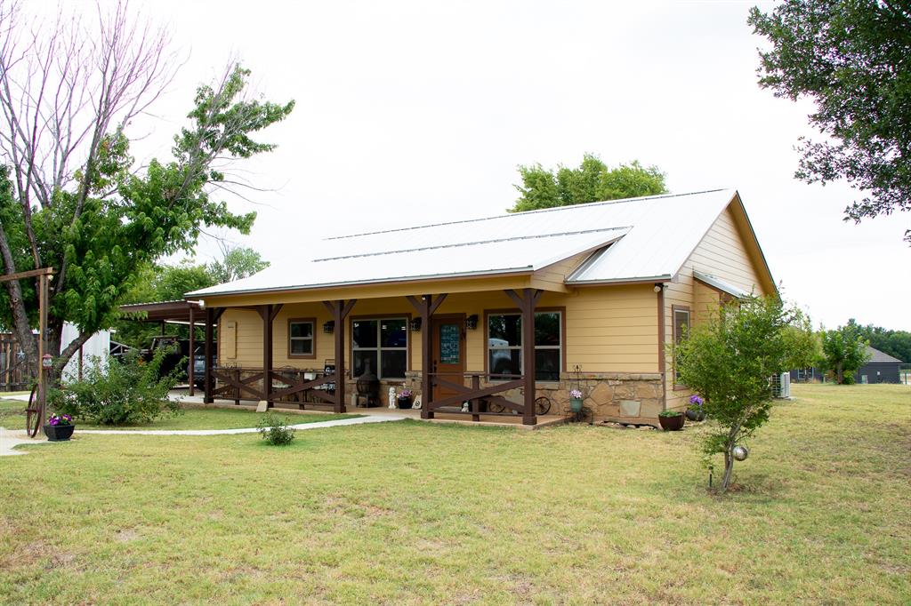 a view of a house with patio