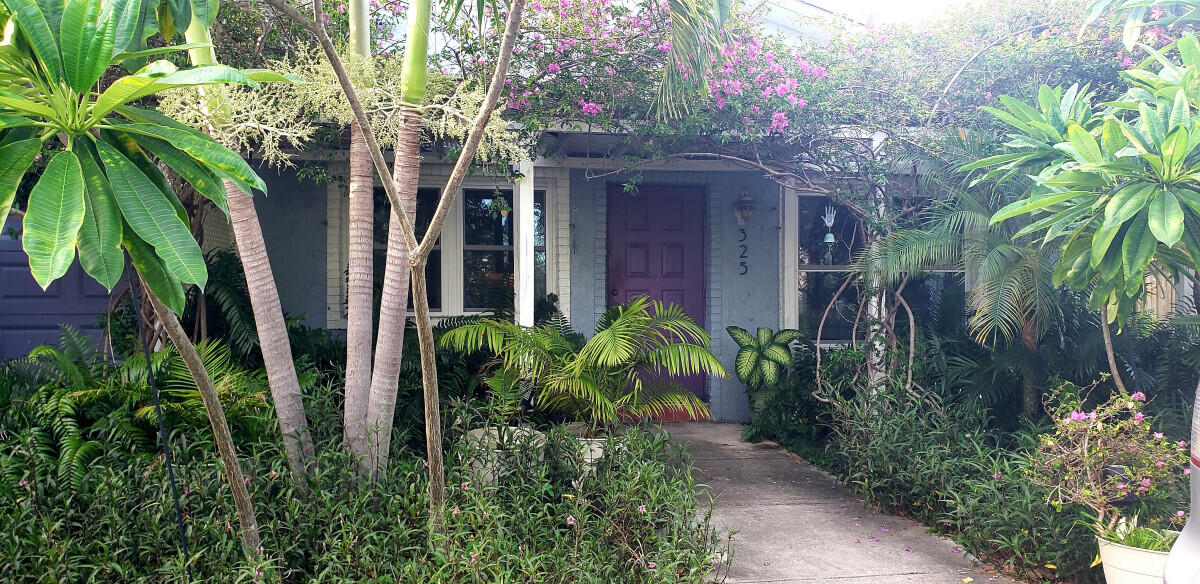 a view of a house with a plants