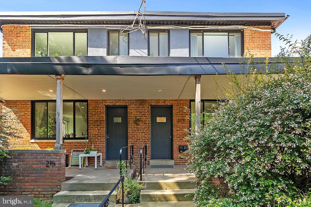 front view of a house with a outdoor space