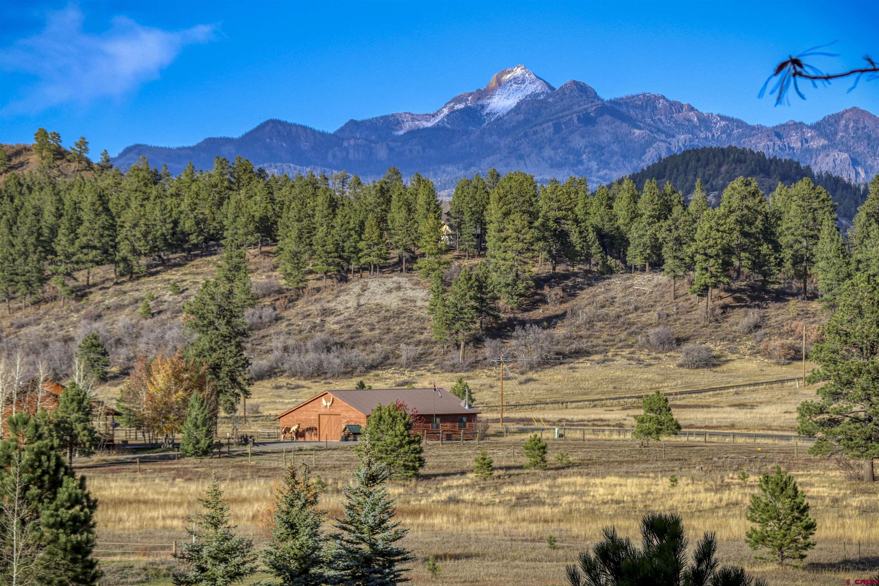 a view of a house with a mountain and a forest view