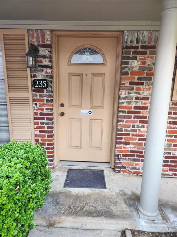 a view of front door of house