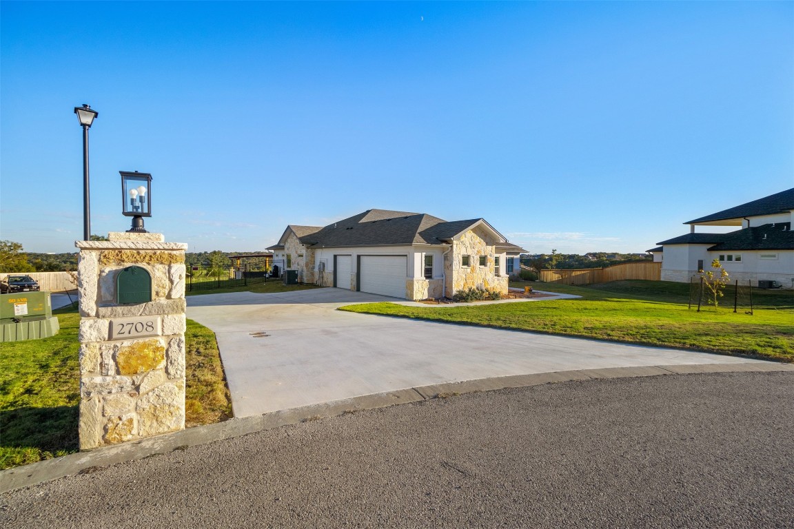 a house view with a outdoor space