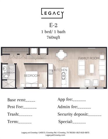 $1,189 | 1400 South Crowley Road, Unit E2 | Crowley