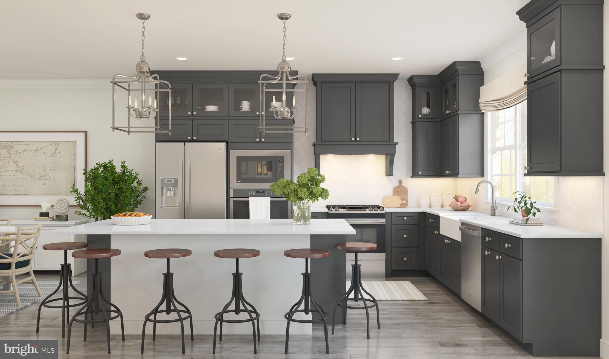 a kitchen with granite countertop a sink and cabinets