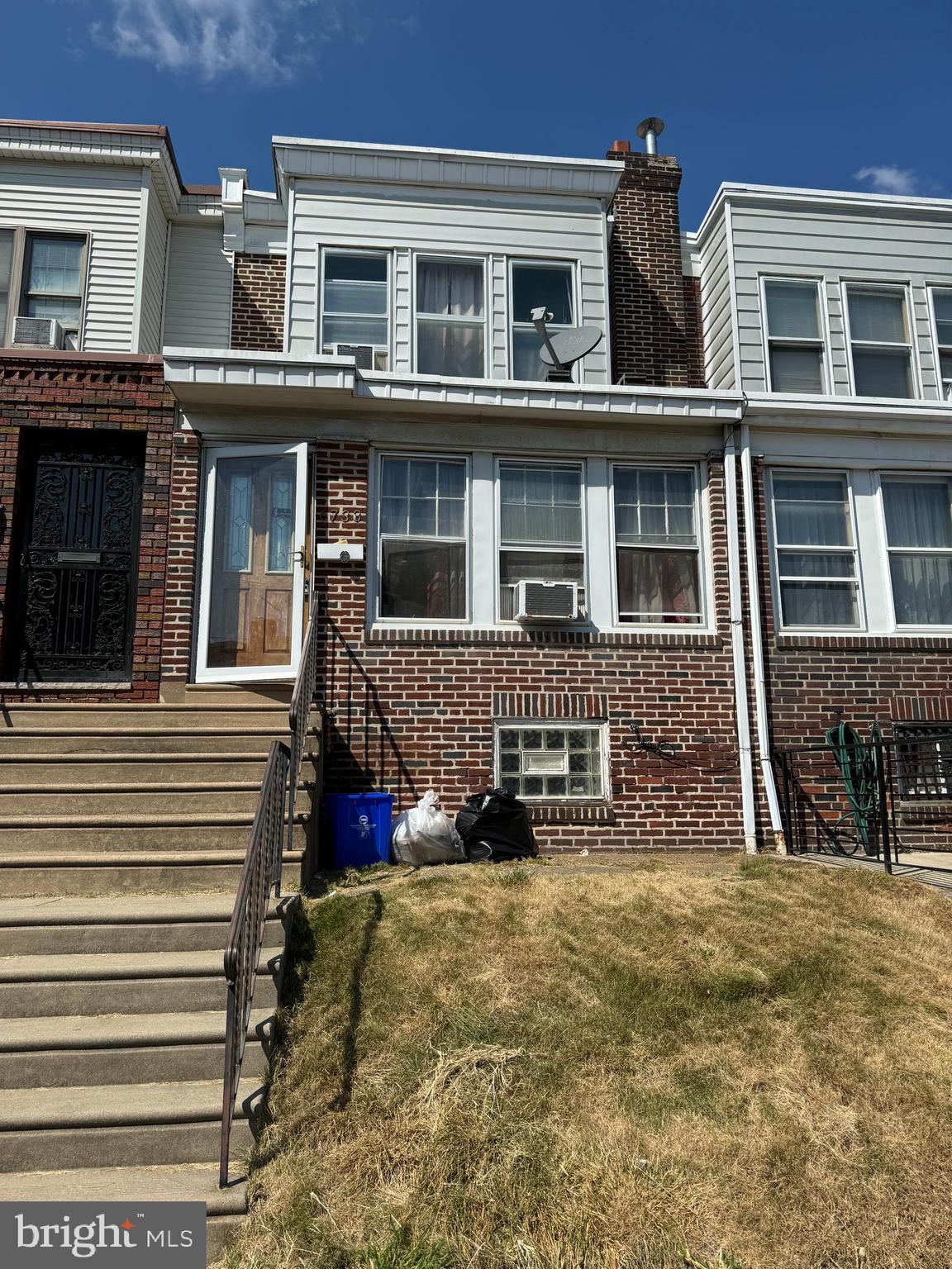 a front view of a house