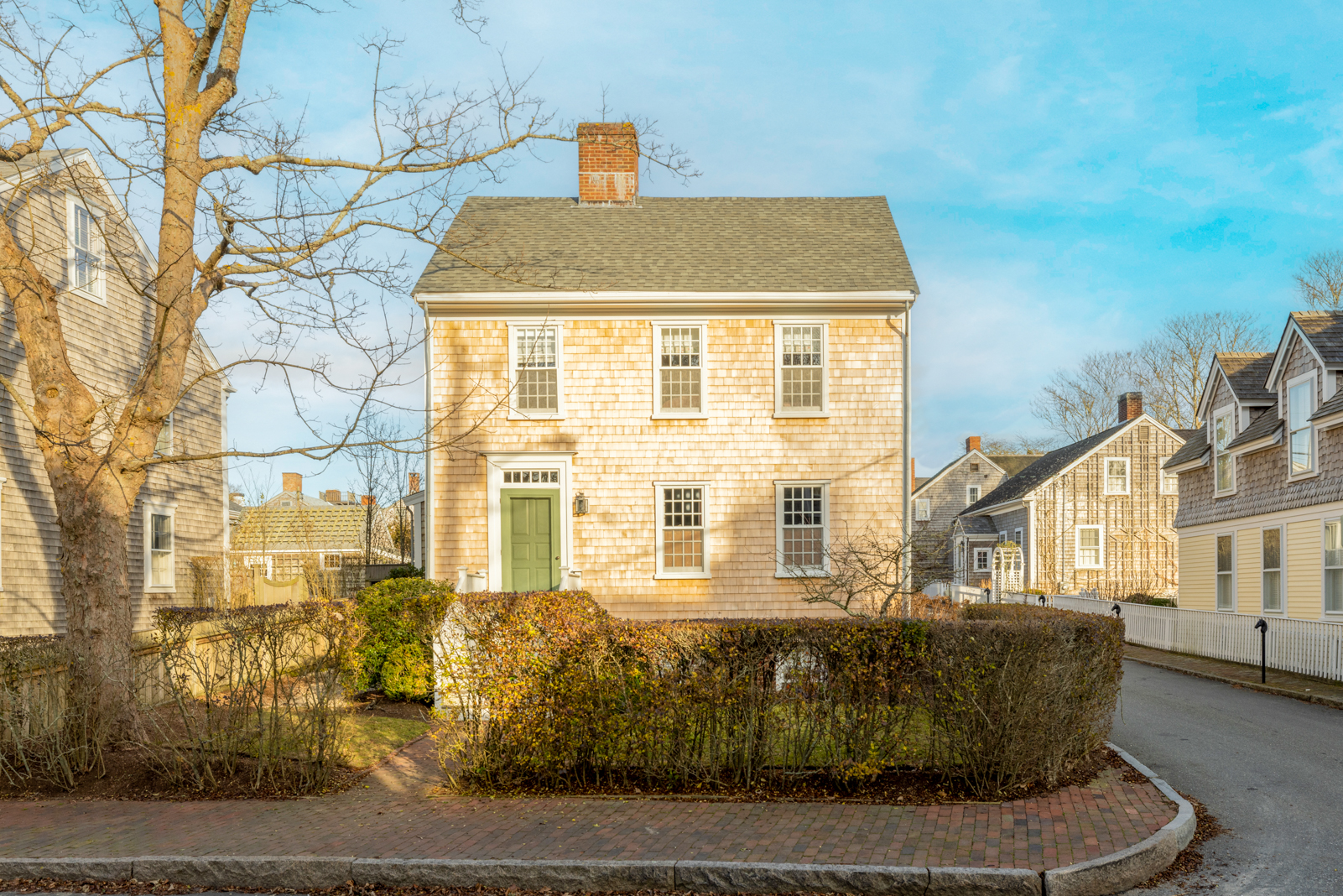 a front view of a house