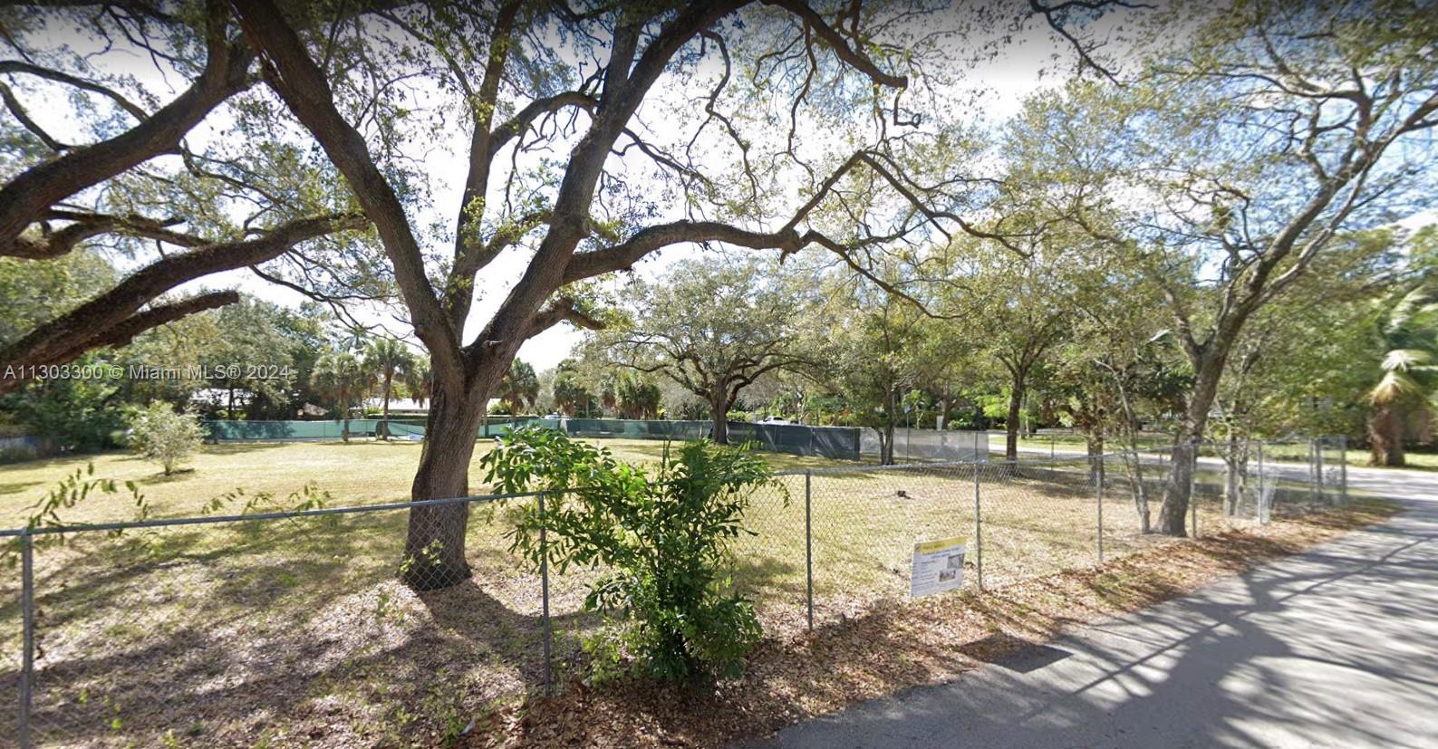 a view of yard with trees