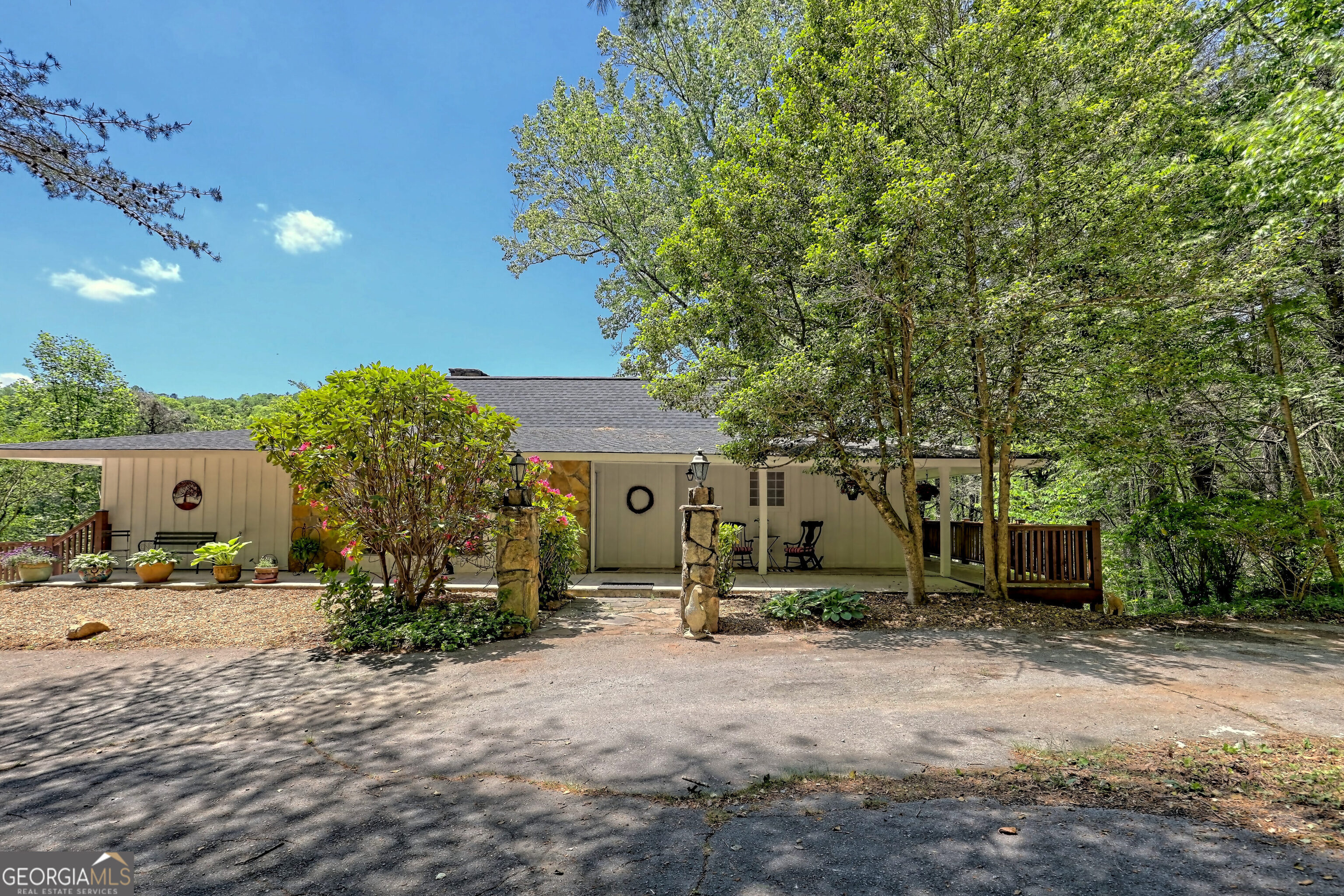 a view of a house with a patio