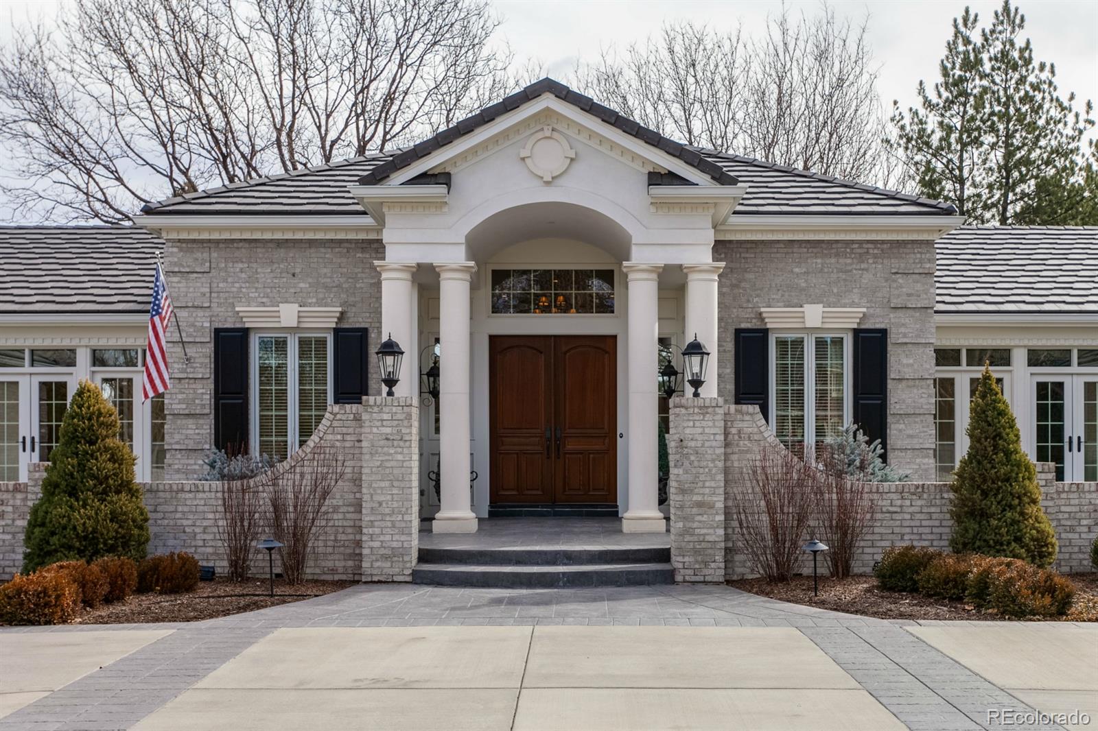 a front view of a house