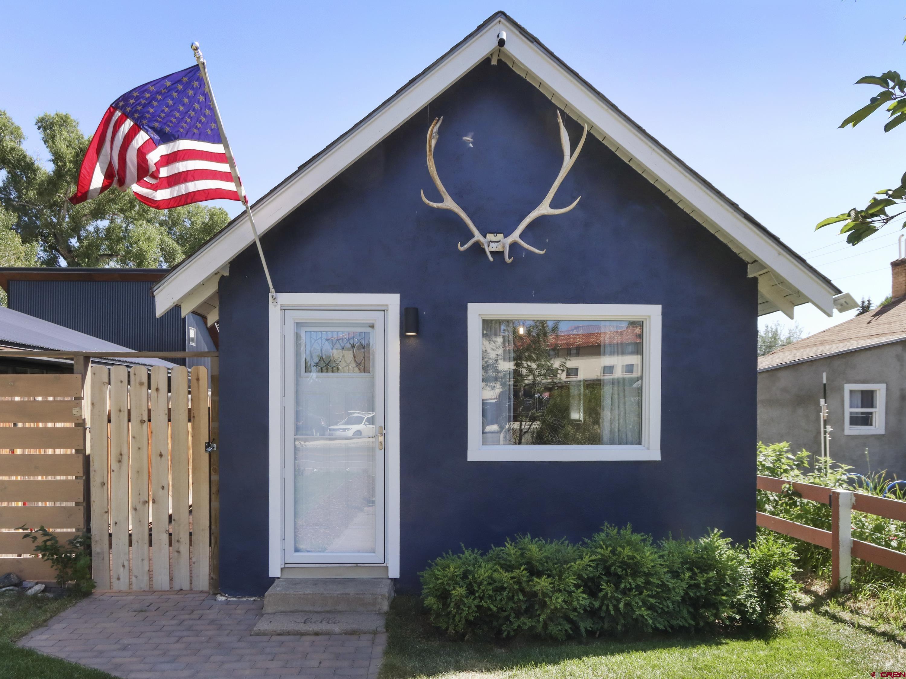 a front view of a house