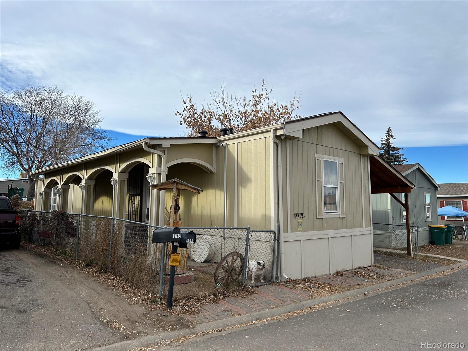 a front view of a house