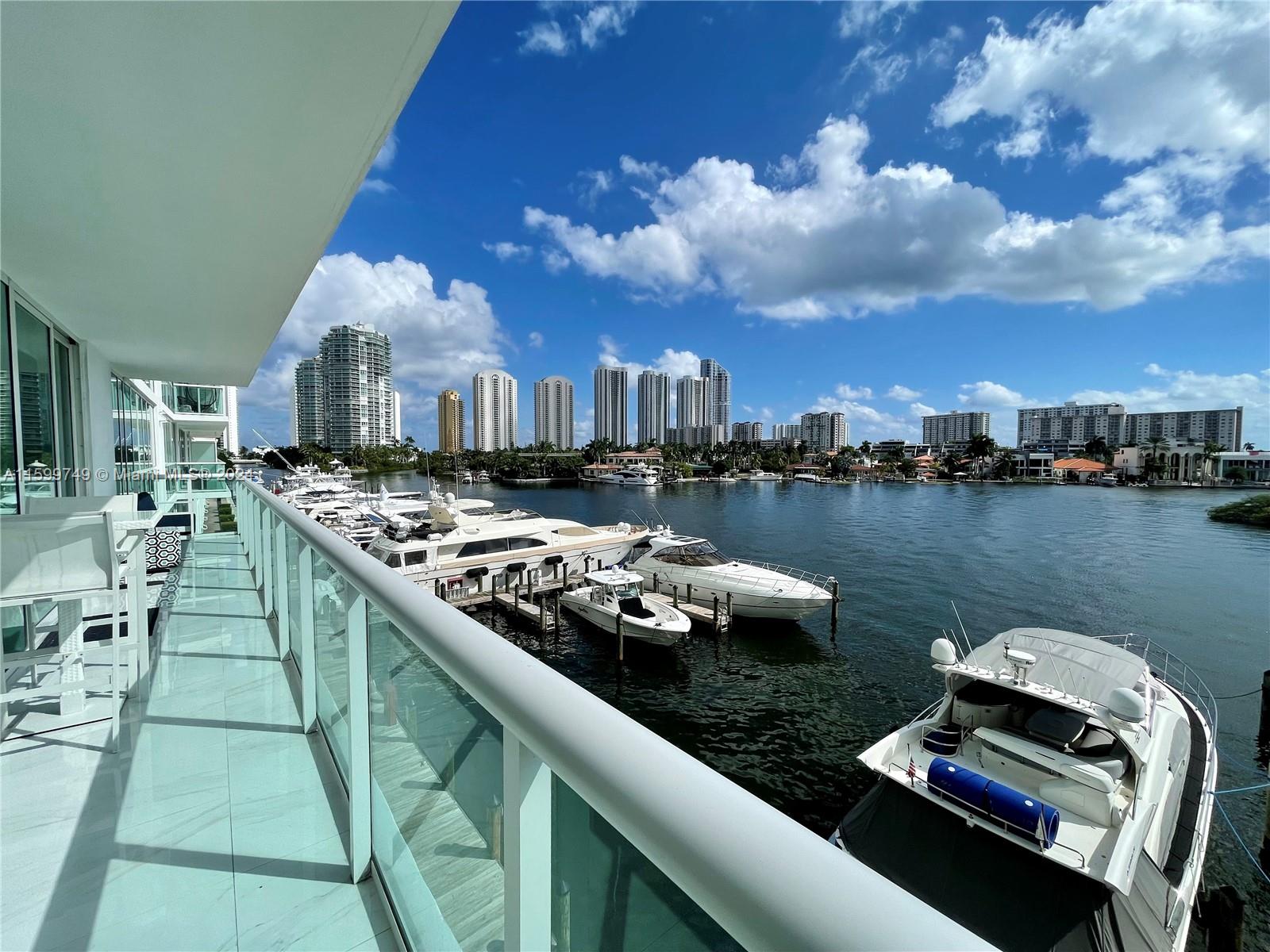 a view of a lake from a balcony