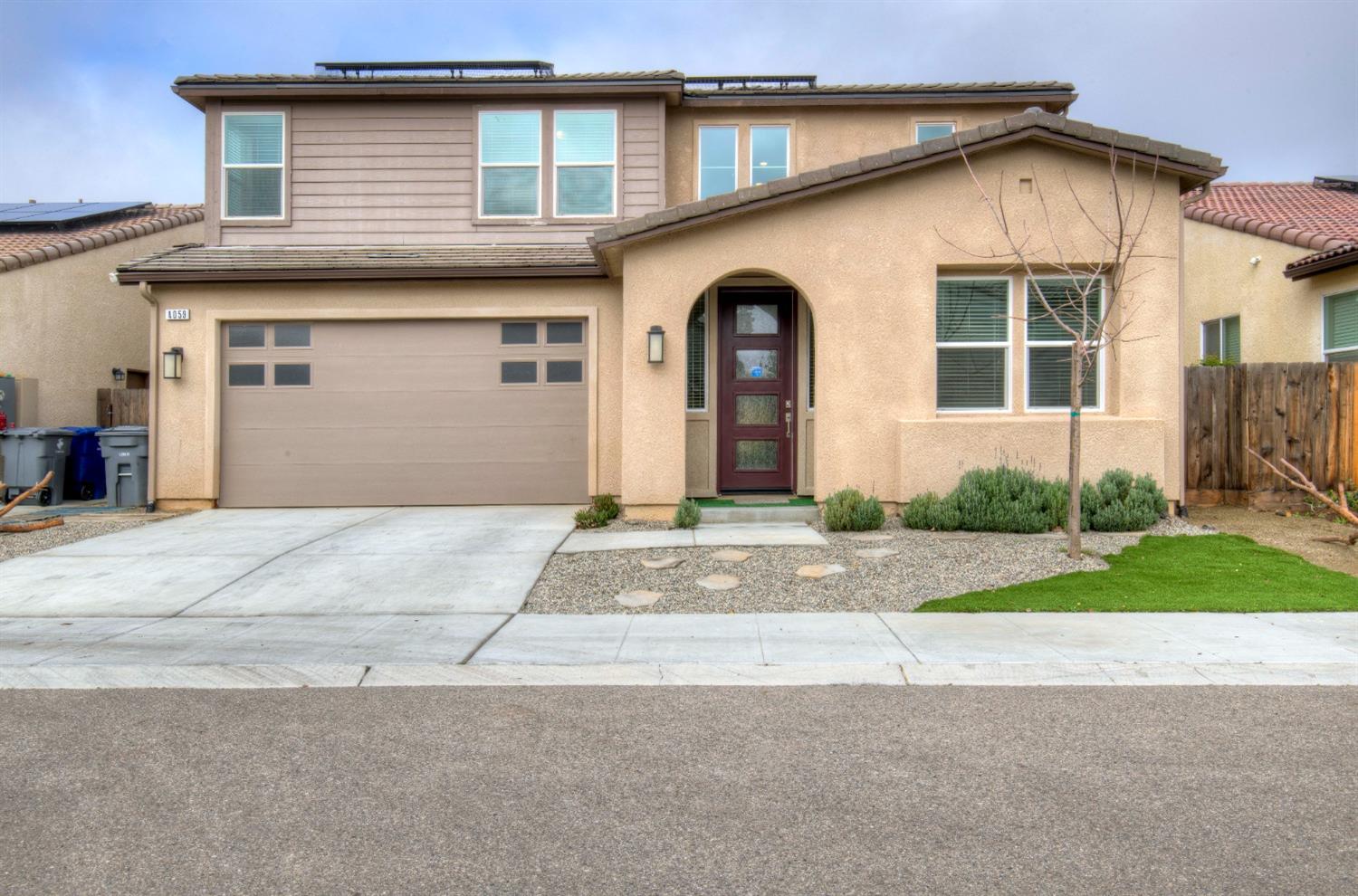 a front view of a house